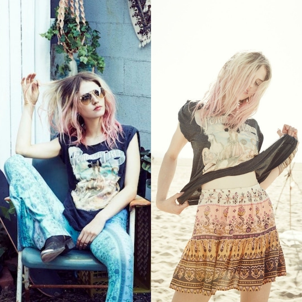 Rare spell forever free tee charcoal gray S designs and the gypsy collective top - Picture 8 of 16